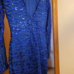 Royal Blue Sequin cocktail dress